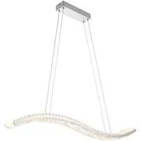 Foggia Crystal Pendant Ceiling Lamp - Silver, Chrome