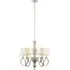 Foligno Multi Arm Pendant Ceiling Light - White, Fabric