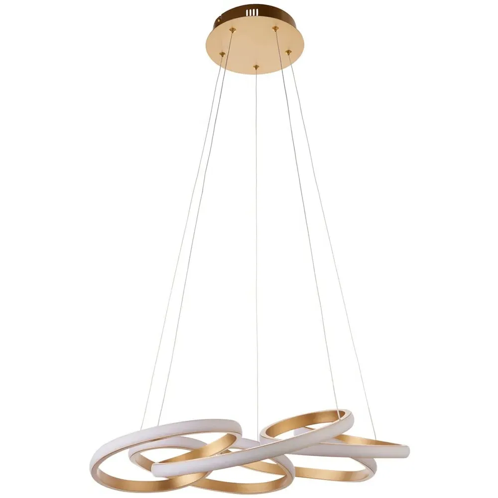 Forli Single Pendant Ceiling Lamp - Gold, White image
