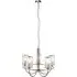 Genoa Ribbed Bubble Glass Multi Arm Pendant Ceiling Lamp - Grey
