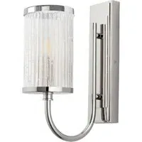 Genoa Ribbed Bubble Glass Wall Lamp - Grey