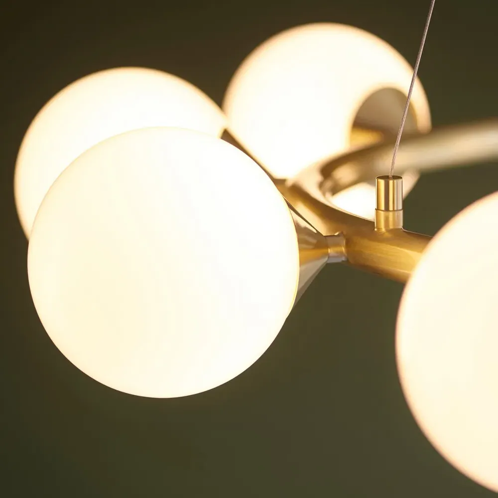 Grosseto 10 Light Ring Ceiling Light - White, Glass