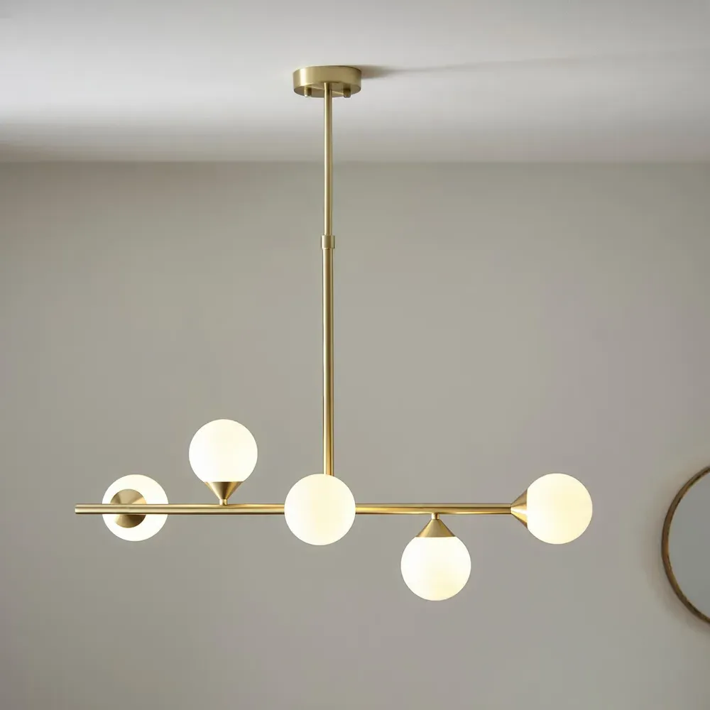 Grosseto Bar Pendant Ceiling Light - White, Glass