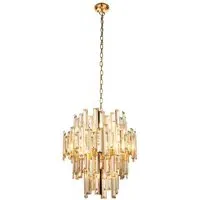 Latina Crystal Pendant Light - Gold