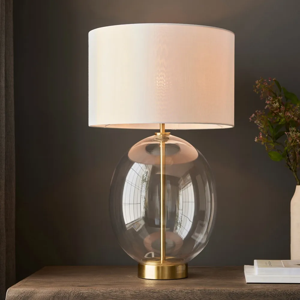 Lecce Round Table Lamp - Brass