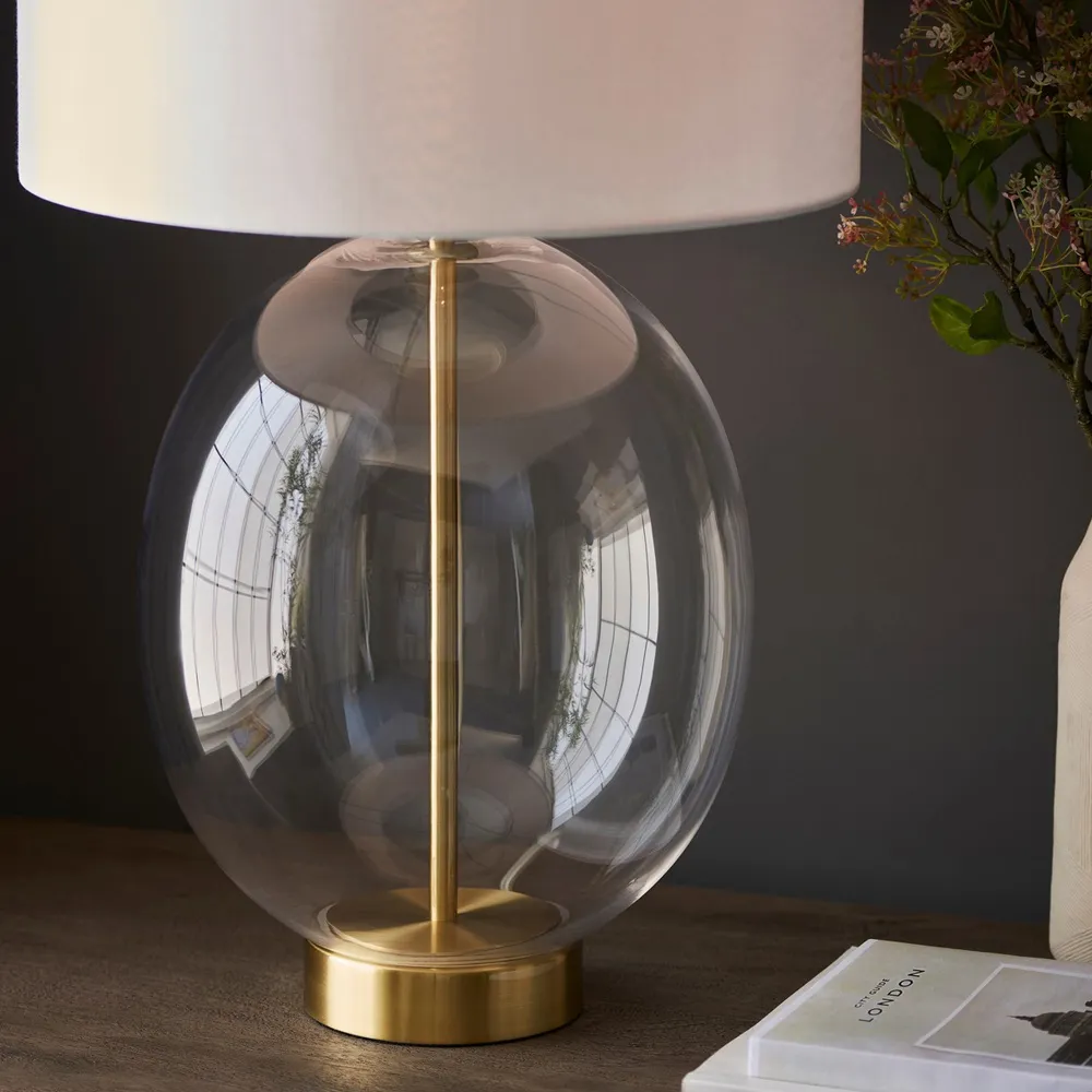 Lecce Round Table Lamp - Brass