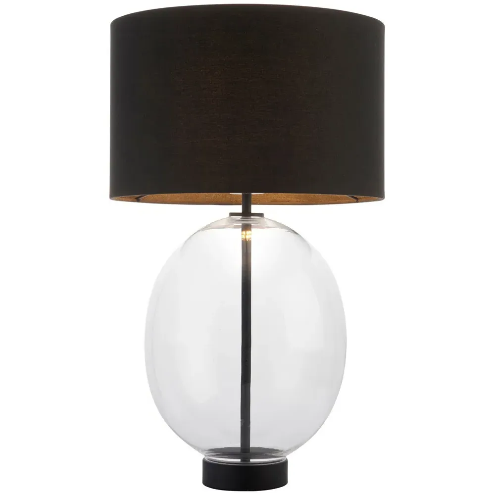 Lecce Table Lamp - Black, Glass