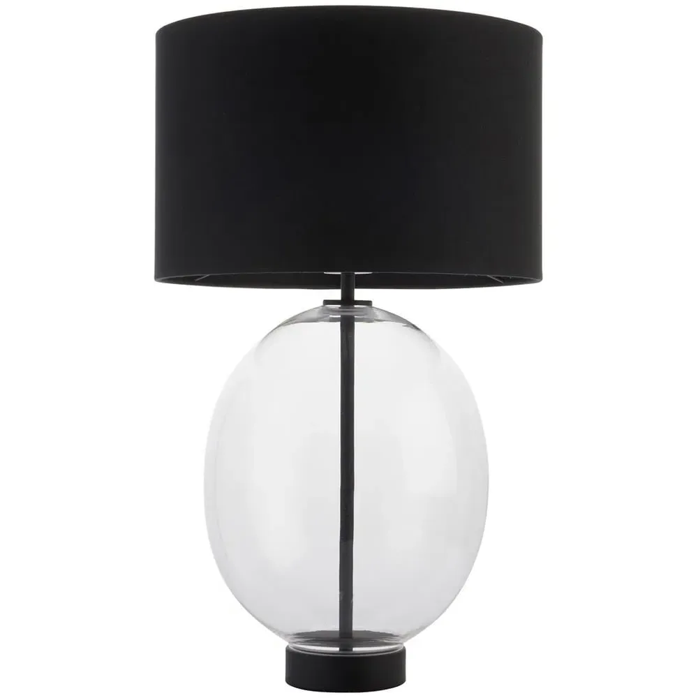 Lecce Table Lamp - Black, Glass image