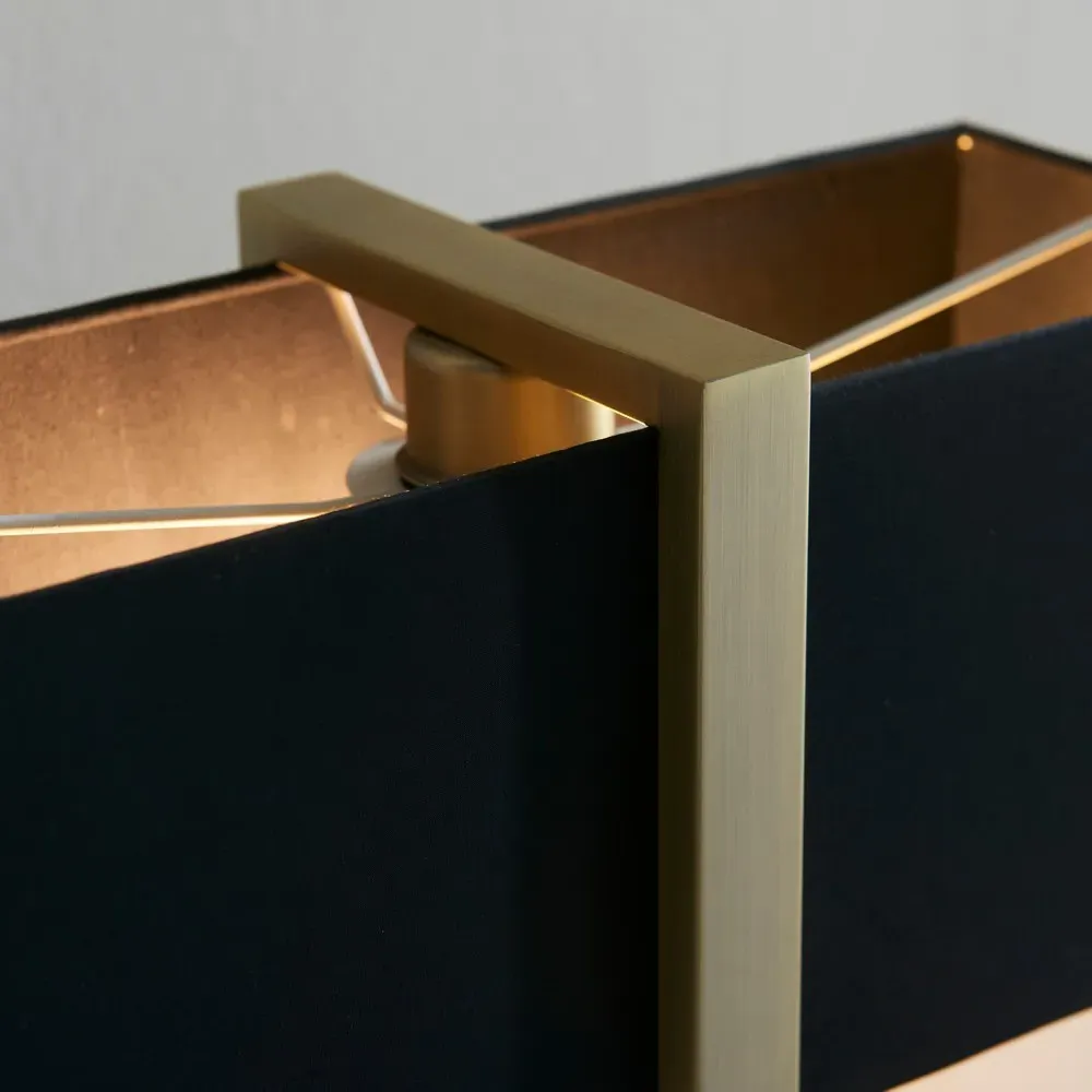 Livigno Table Lamp - Brown, Matt Black