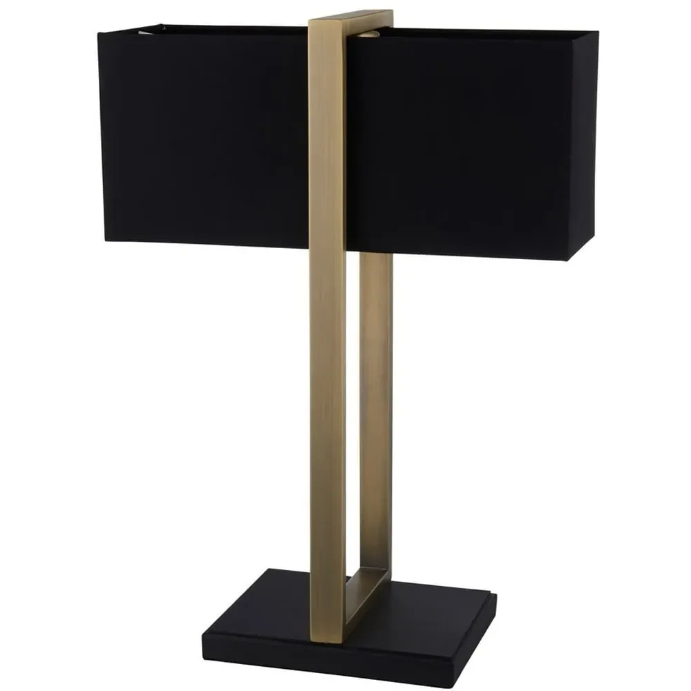 Livigno Table Lamp - Brown, Matt Black image
