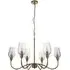 Livorno 6 Light Pendant Light - Brown, Glass