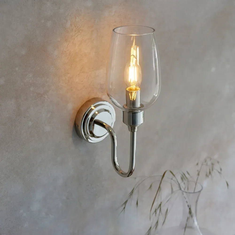 Livorno Wall Lamp - Grey, Glass