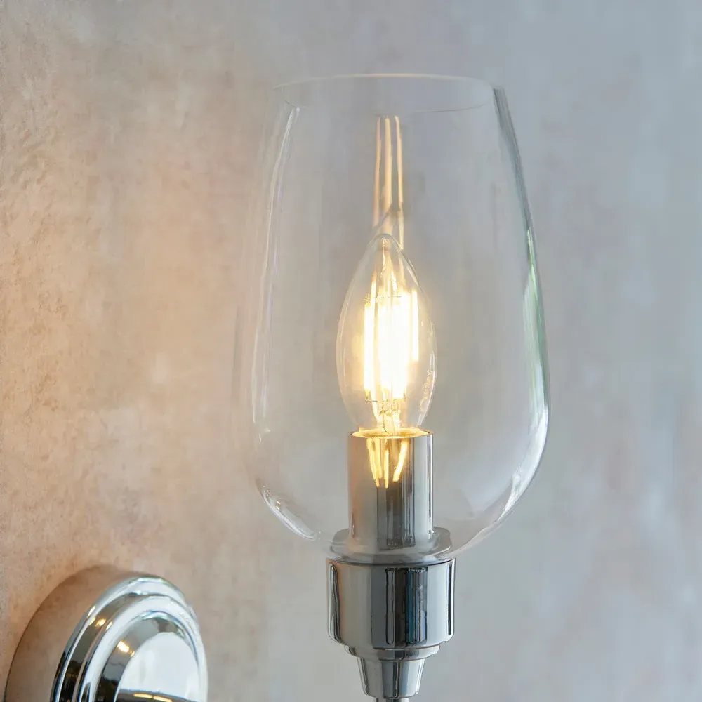 Livorno Wall Lamp - Grey, Glass