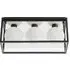 Matera Semi Flush 3 Light Ceiling Light - Black, Opal Glass