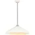Milan Plate Pendant Ceiling Lamp - White, Brushed Brass