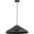 Milan Single Pendant Ceiling Lamp - Black, Nickel Plate