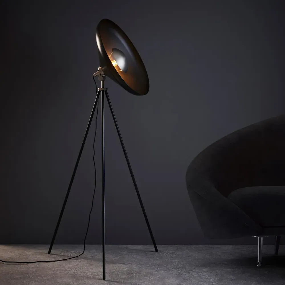 Milan Tripod Floor Lamp - Black, Nickel