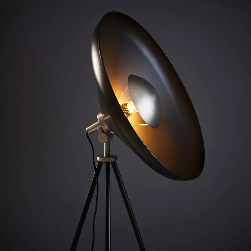 Milan Tripod Floor Lamp - Black, Nickel