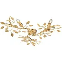 Modena 6 Light Flush Ceiling Light - Gold Leaf