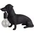 Modica Table Lamp with Dog Figurine - Black