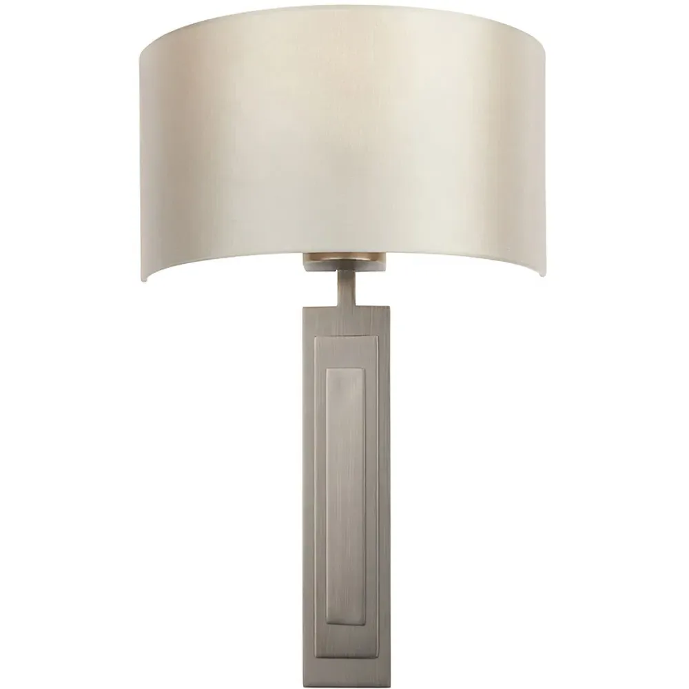 Olbia Wall Lamp - Bronze, Satin Fabric