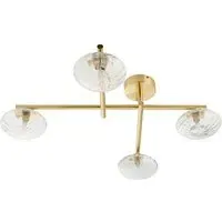 Oristano 4 Light Semi Flush Ceiling Light - Brown