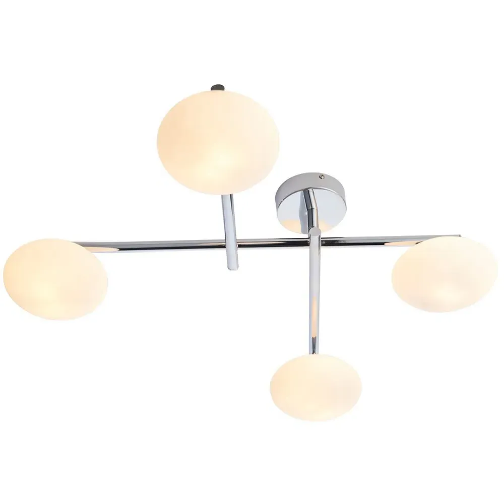 Oristano 4 Light Semi Flush Ceiling Light - Silver