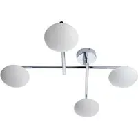 Oristano 4 Light Semi Flush Ceiling Light - Silver
