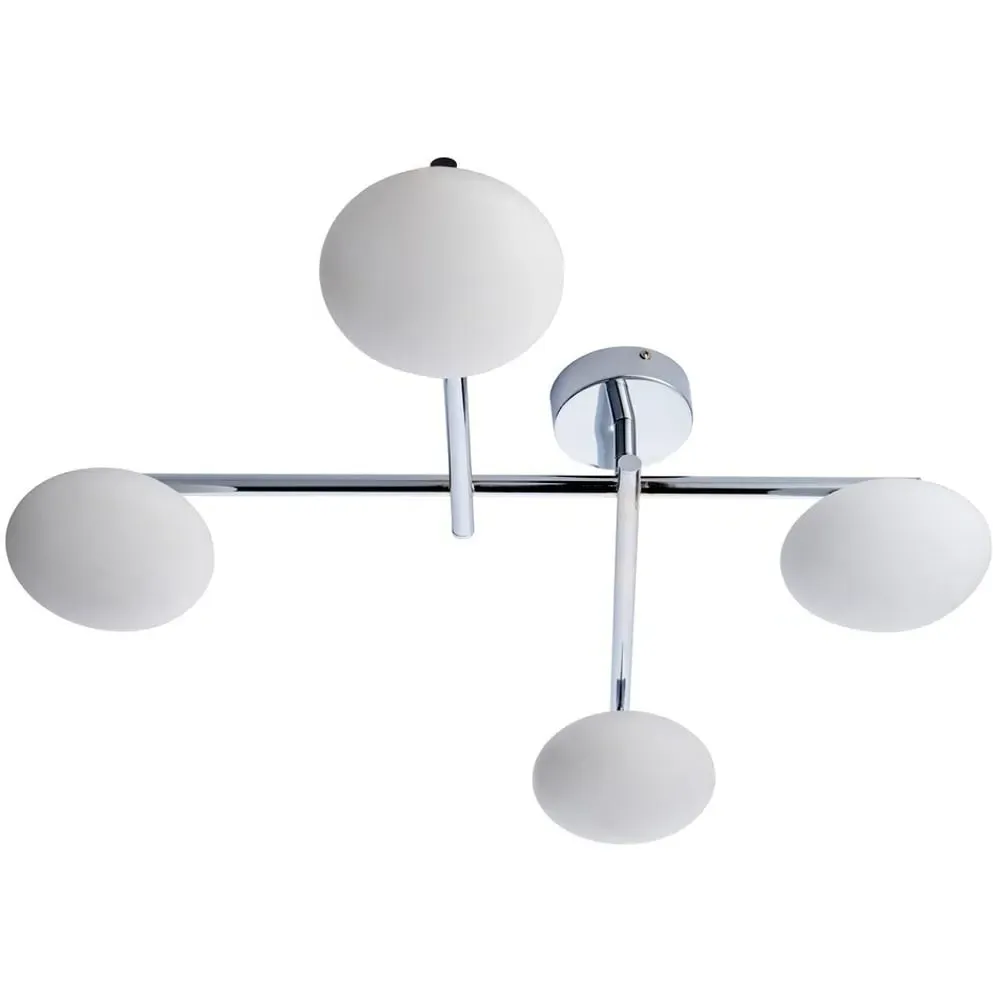 Oristano 4 Light Semi Flush Ceiling Light - Silver