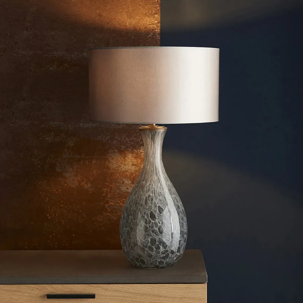 Ortisei Artisan Glass Table Lamp - Brown, Bronze