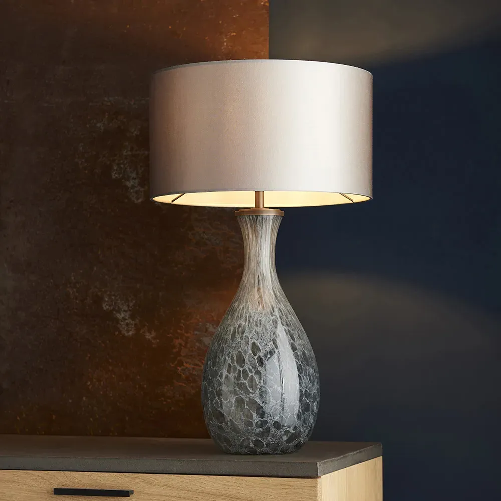 Ortisei Artisan Glass Table Lamp - Brown, Bronze
