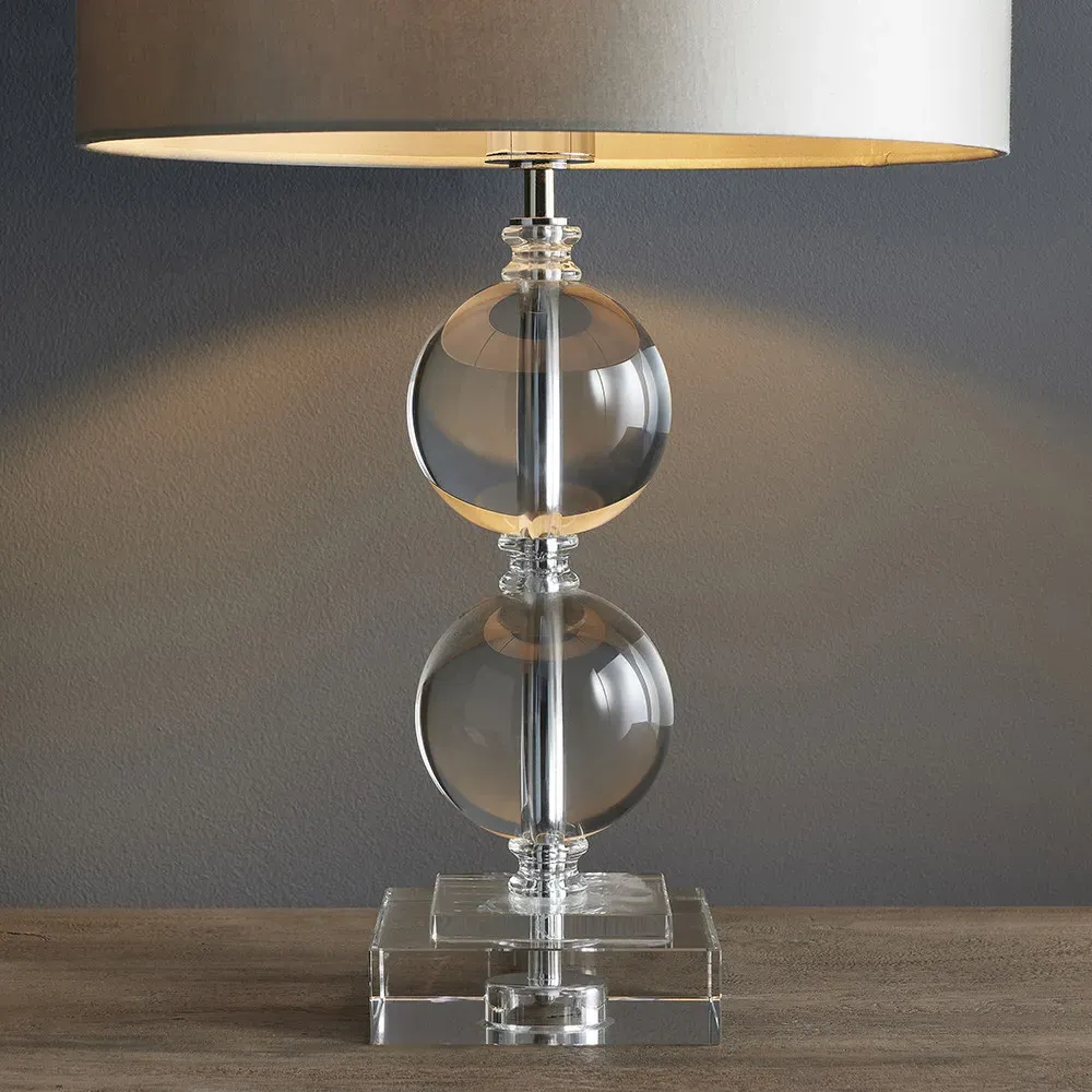 Ortisei Table Lamp - Chrome, Crystal
