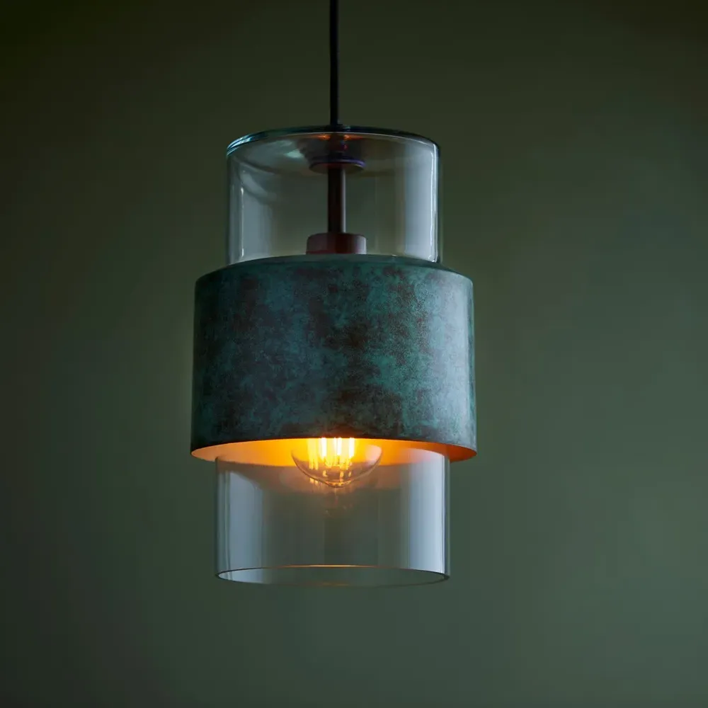 Palermo Pendant Ceiling Light - Bronze, Glass