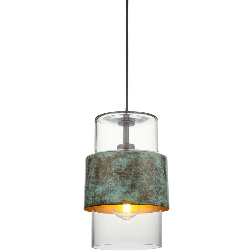 Palermo Pendant Ceiling Light - Bronze, Glass