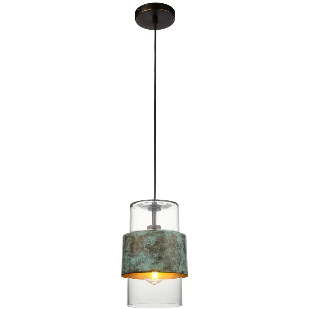 Palermo Pendant Ceiling Light - Bronze, Glass