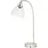 Parma Table Lamp - Bright Nickel, Clear Glass