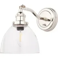Parma Wall Lamp - Bright Nickel, Glass