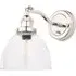 Parma Wall Lamp - Bright Nickel, Glass