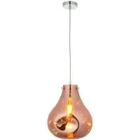 Perugia Pendant Ceiling Lamp - Copper, Metallic Glass