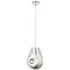 Perugia Small Pendant Ceiling Lamp - Chrome, Metallic Glass