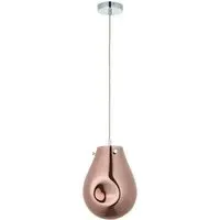 Perugia Small Pendant Ceiling Lamp - Copper, Metallic Glass