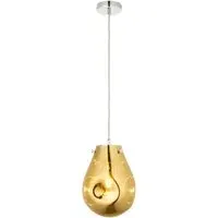 Perugia Small Pendant Ceiling Lamp - Gold, Metallic Glass
