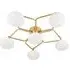 Pesaro Flush Ceiling Light - Brown, Opal Glass