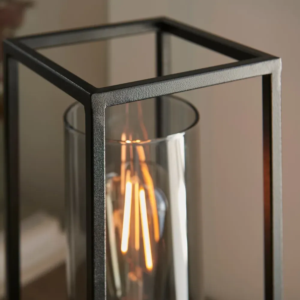 Pescasseroli Rectangular Table Lamp - Black, Bronze Patina