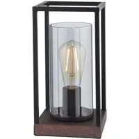 Pescasseroli Rectangular Table Lamp - Black, Bronze Patina