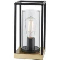 Pescasseroli Rectangular Table Lamp - Clear, Brass