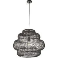 Piacenza Pendant Light - Black, Rattan