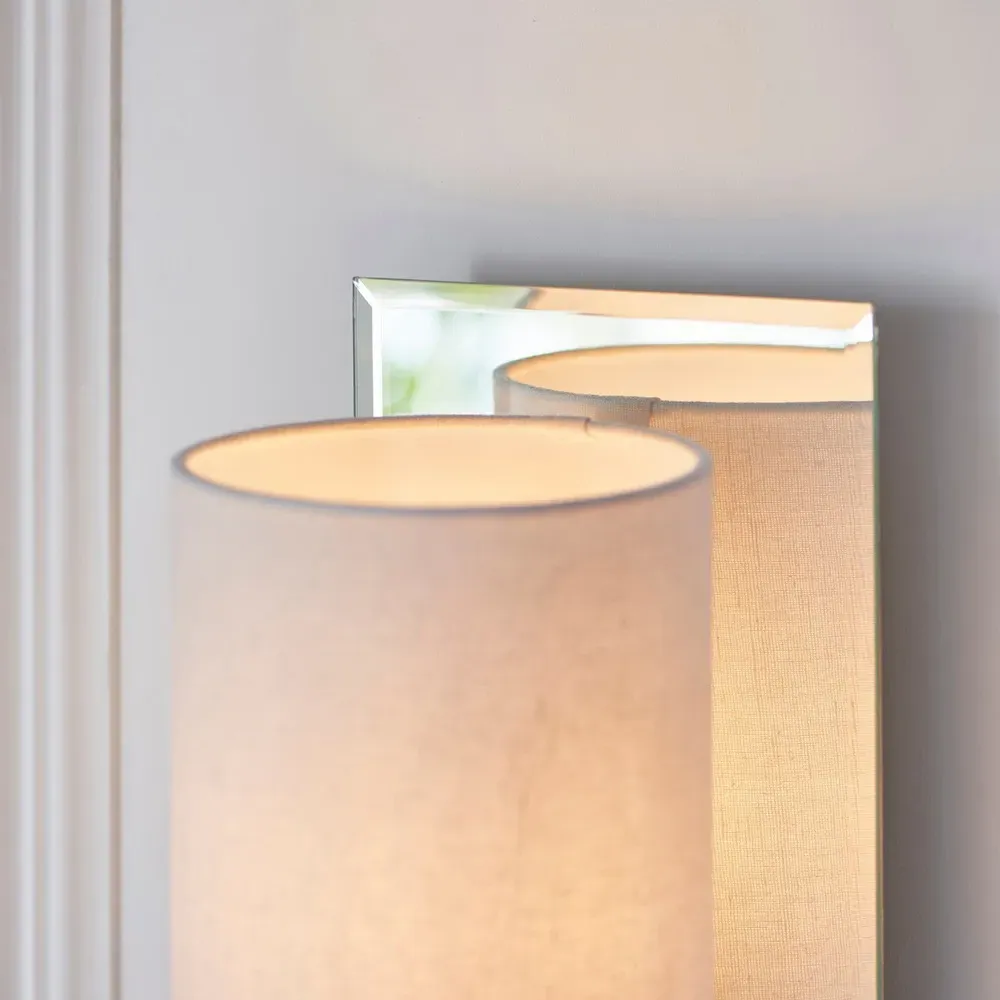 Pisa Wall Lamp - Satin Brass, White Fabric