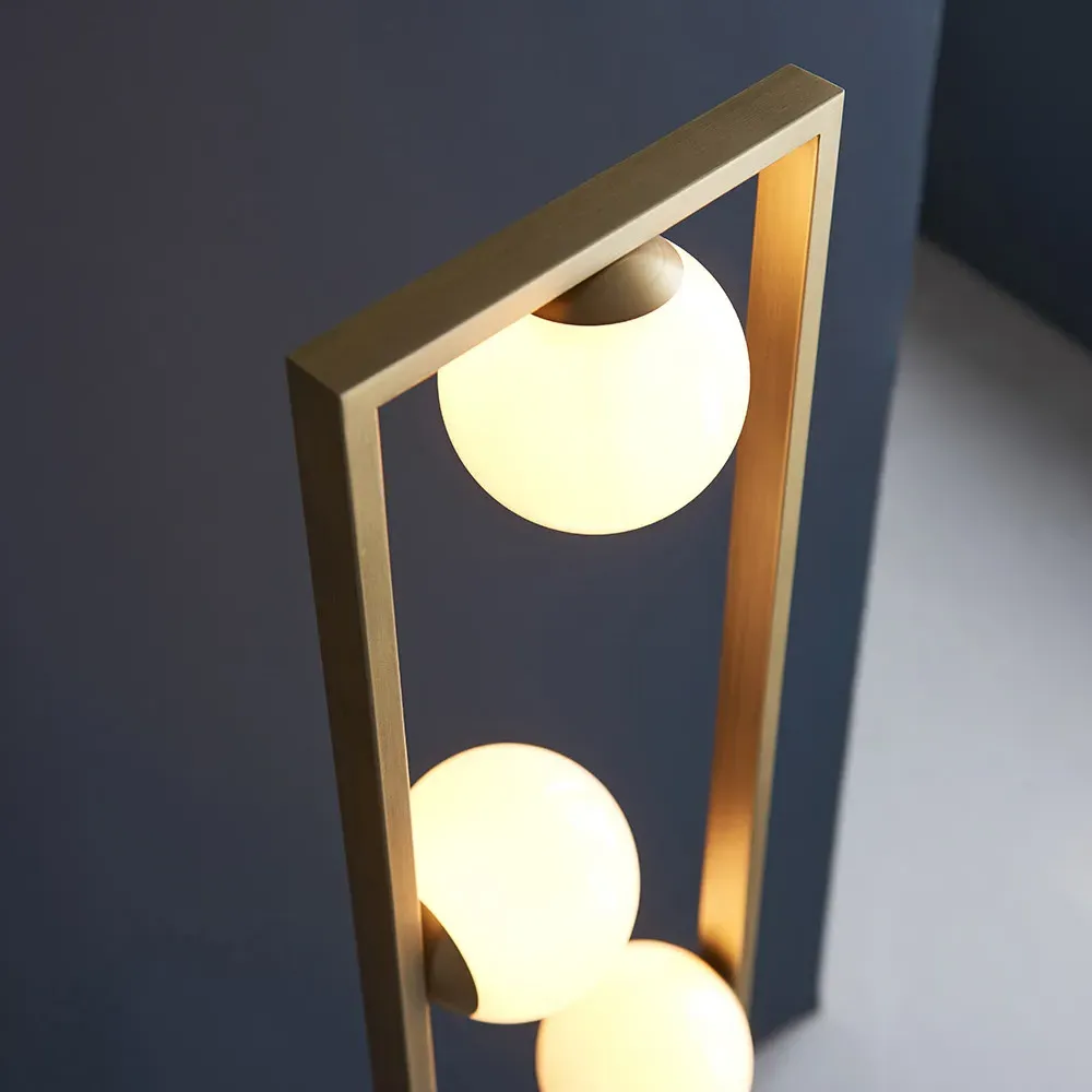 Ravello 3 Light Floor Lamp - Gold, Glass