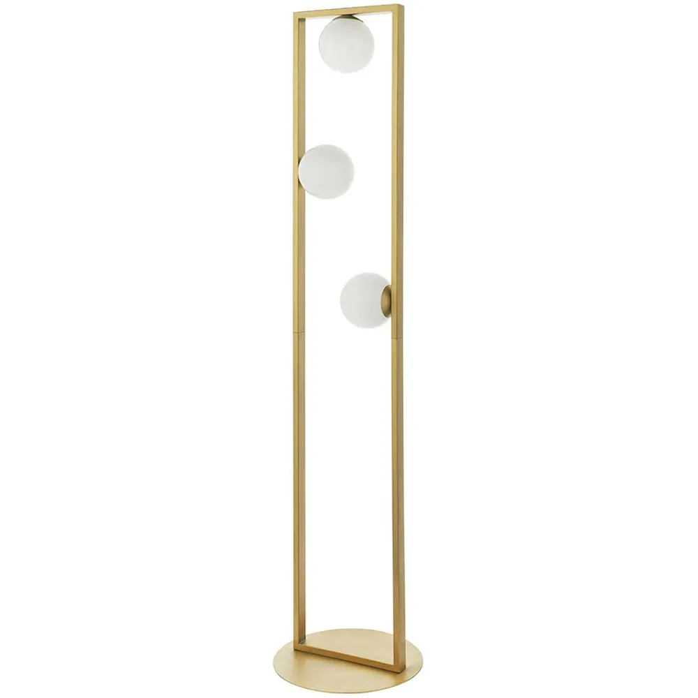 Ravello 3 Light Floor Lamp - Gold, Glass